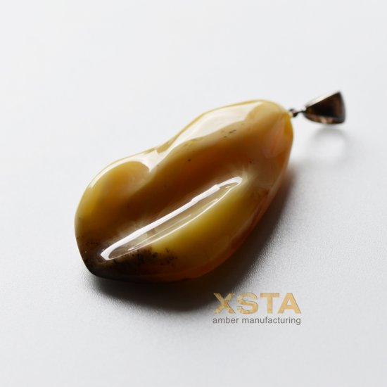 Chunky amber natural pendant